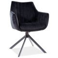 Krzesło Azalia Velvet czarny