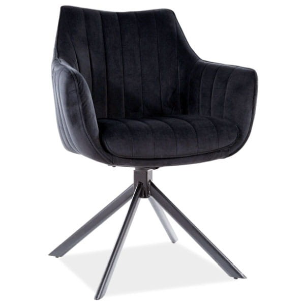 Krzesło Azalia Velvet czarny