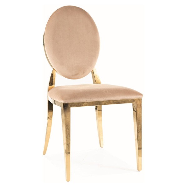 Krzesło King Velvet beżowy