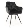 Krzesło Mango Velvet czarny