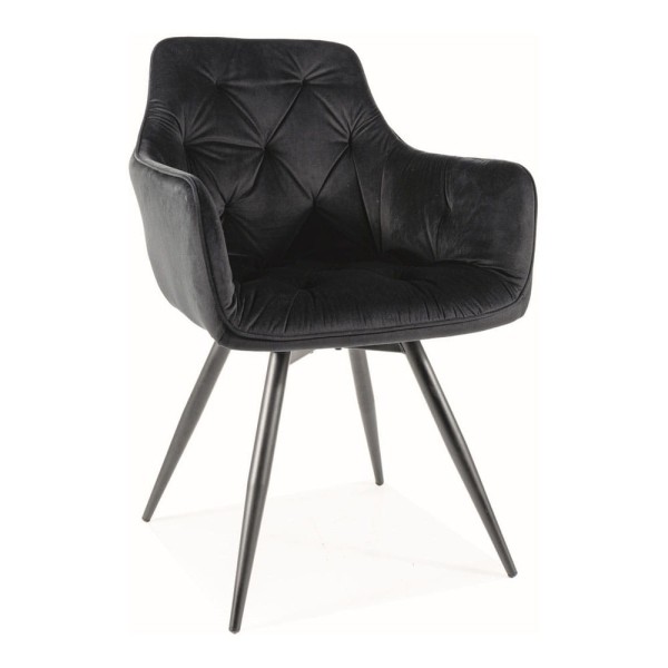 Krzesło Mango Velvet czarny