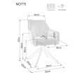 Krzesło Notti Brego - wymiary