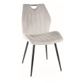 Krzesło Arco Velvet szary jasny