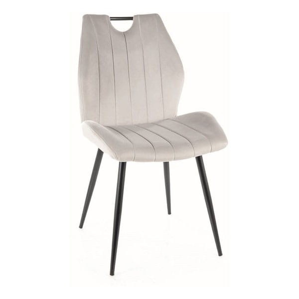 Krzesło Arco Velvet szary jasny