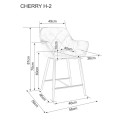 Półhoker Cherry H2 Velvet - wymiary