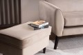 Sofa Mena Velvet beżowy / wenge - aranżacja