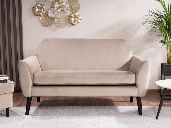 Sofa Mena Velvet beżowy / wenge