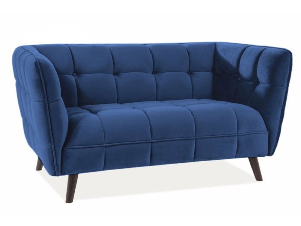 Sofa wypoczynkowa Castello Velvet 2 granatowy / wenge