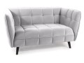 Sofa wypoczynkowa Castello Velvet 2 jasny szary / wenge