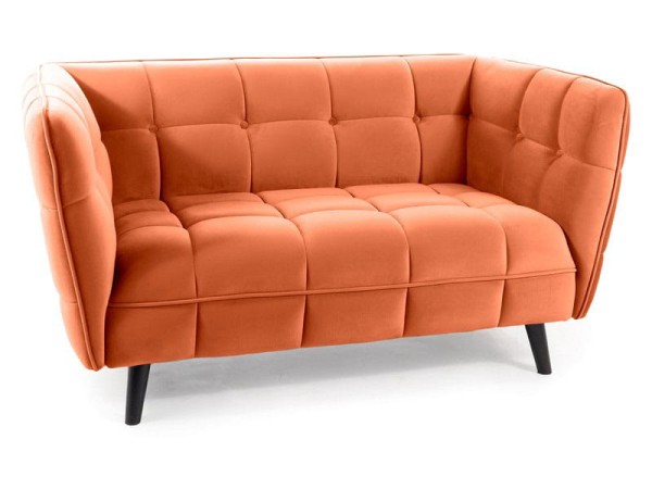 Sofa wypoczynkowa Castello Velvet 2 cynamonowy / wenge