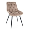 Krzesło Praga beżowy / czarne nogi
