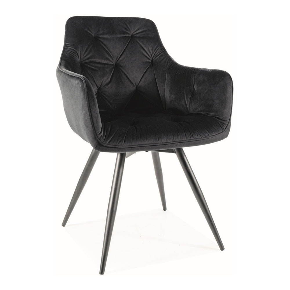 Krzesło Mango Velvet czarny