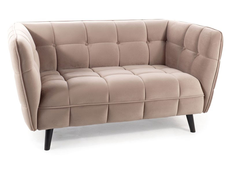 Sofa wypoczynkowa Castello Velvet 2 beżowy / wenge