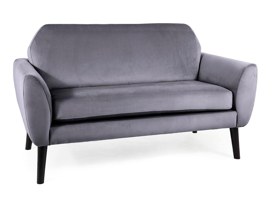 Sofa Mena Velvet szary / wenge