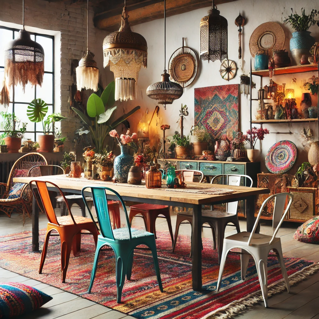 Jadalnia w stylu boho – inspiracje